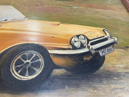 Fab Vintage Ford Consul Classic Capri Oil on Board Picture