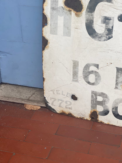 Vintage Electrical Work Enamel Sign: H G Andrews   - Boscombe Hants -  Patina