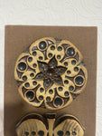 Mid Century - Studio Pottery Flower wall plaque 60s