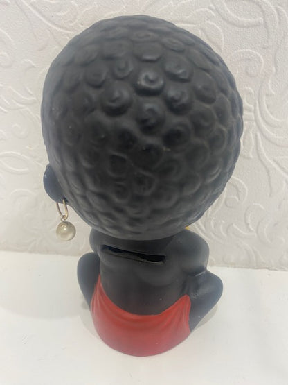 1950s Vintage Bobble Head Money Box – Retro Ceramic Collectible Ornament