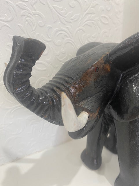 Mid Century Wooden Elephant