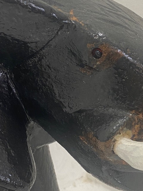 Mid Century Wooden Elephant