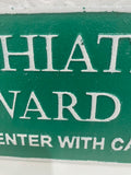 Cast Metal Psychiatric Ward sign