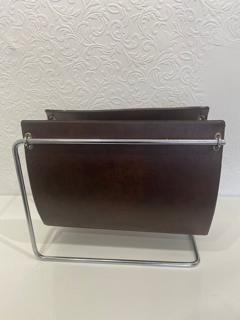 Mid century Durlston Design magazine newspaper rack holder