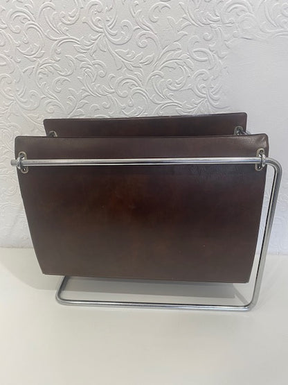 Mid century Durlston Design magazine newspaper rack holder