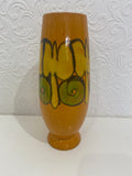 Large Poole Pottery Delphis Vase - Yellow / green and tangerine