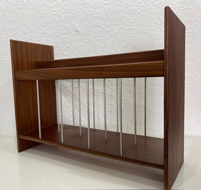 Danish teak Mid Century Modern  magazine rack