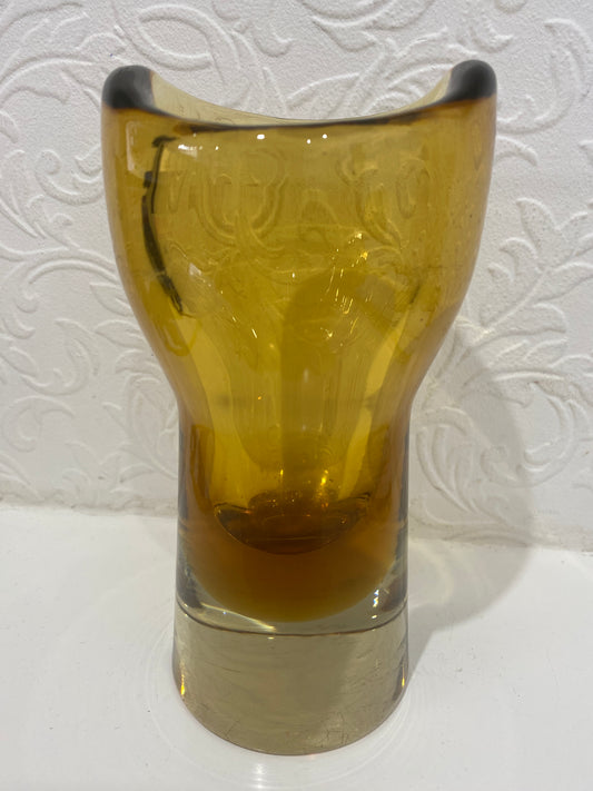 Space age vase  - Milan Metalak  - Harrachov Glassware - Modernist