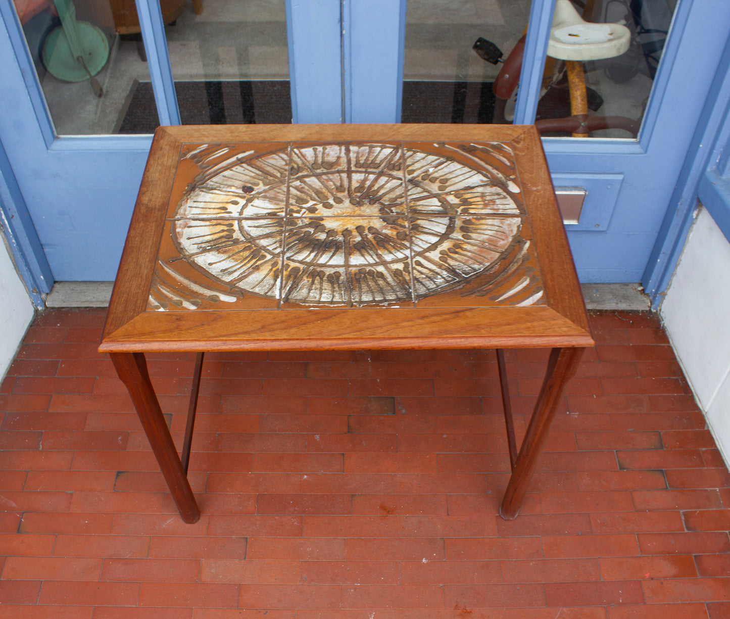 Mid Century  Teak n Tiled  nest of Tables set of 3 Moblerfabrikken Toften