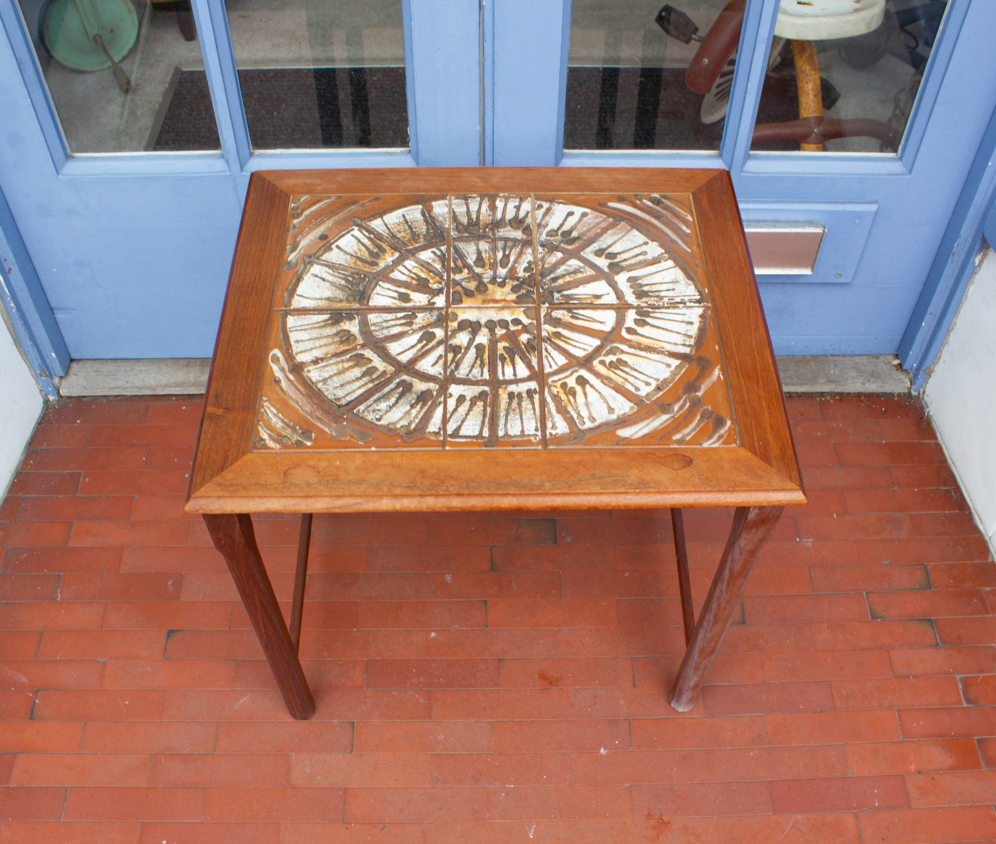Mid Century  Teak n Tiled  nest of Tables set of 3 Moblerfabrikken Toften
