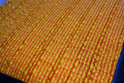 60s Black Foot Stool - orange and black  - Sherborne