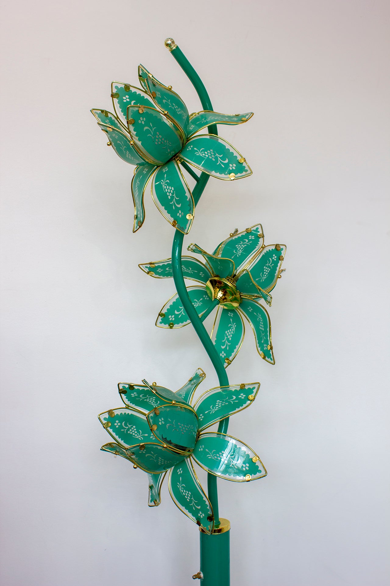 70s / 80s Peppermint -  Floor Flower Lamp - rare Colour