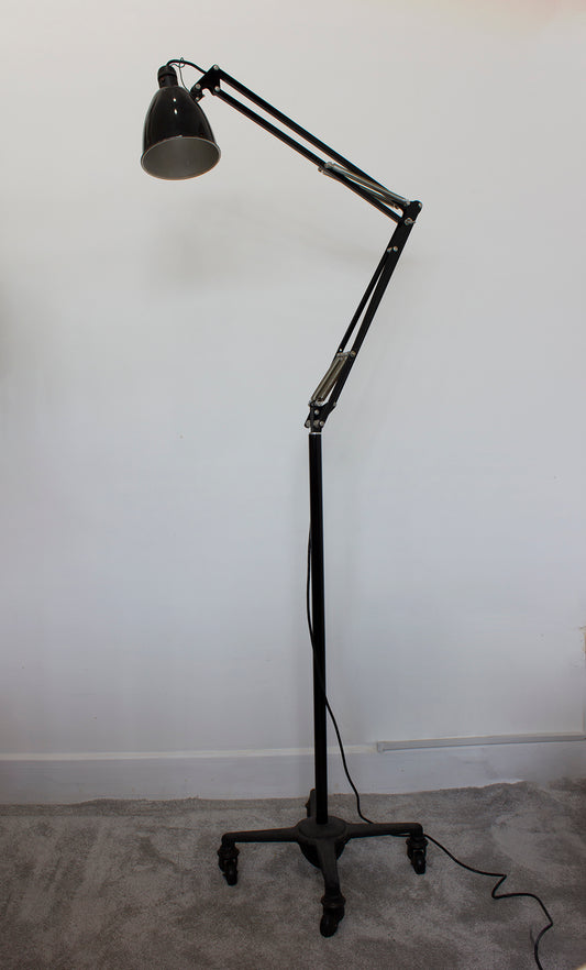Early Model 1208c Anglepoise Trolley Floor Lamp Manufactured By Herbert Terry & Sons