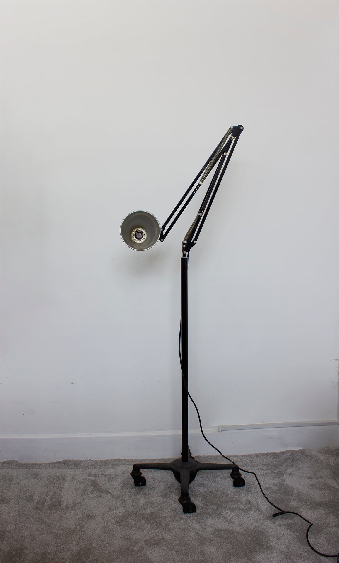 Early Model 1208c Anglepoise Trolley Floor Lamp Manufactured By Herbert Terry & Sons