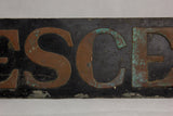 Vintage Copper / Metal Crescent street sign