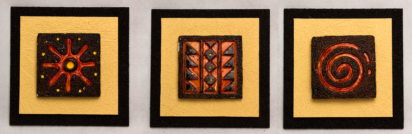 Modernist 60s set of three  wall pictures