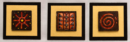 Modernist 60s set of three  wall pictures