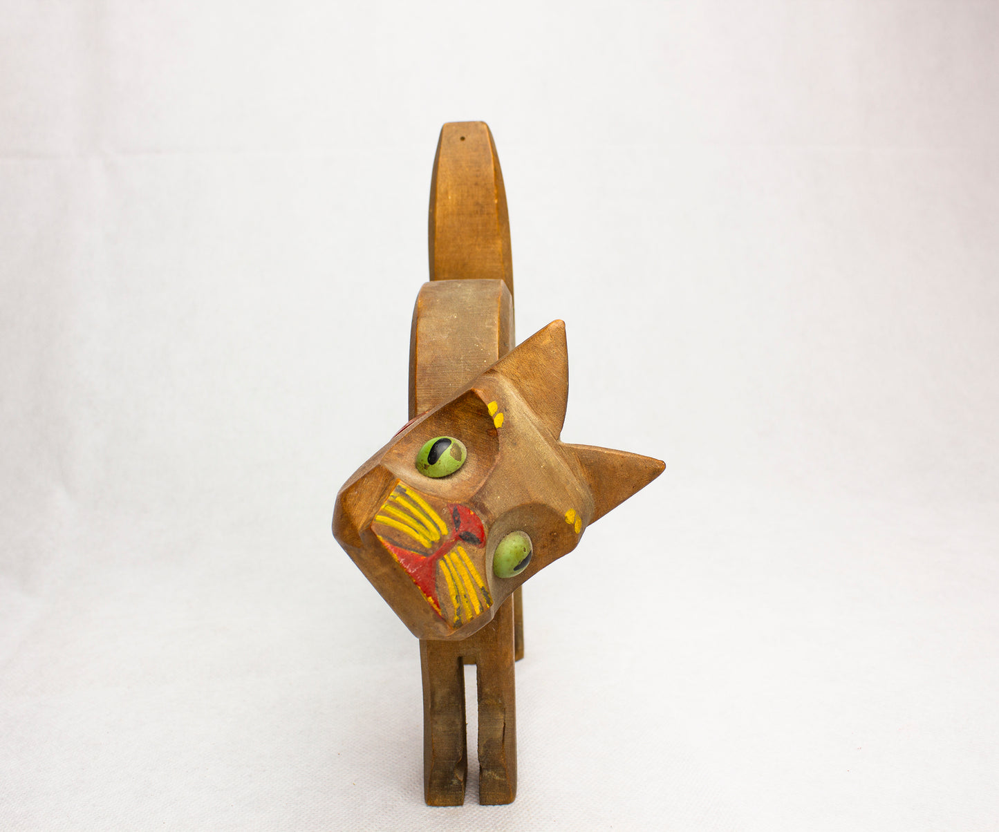 Mid Century Wooden Cat : Name Walter