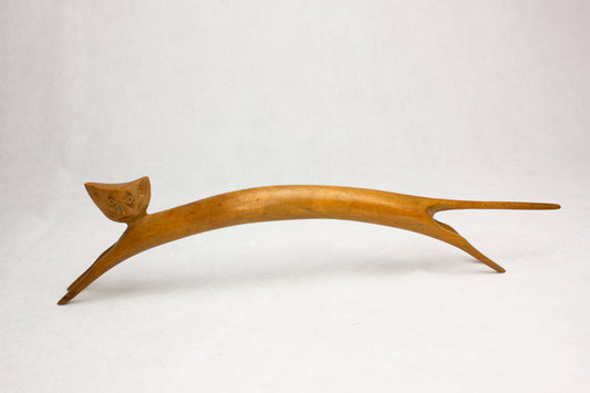 Mid century Wooden Cat Name: Stretch