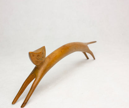 Mid century Wooden Cat Name: Stretch