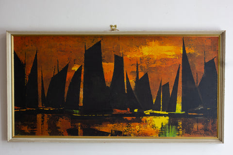 Sails at Sunset by William Rutledge  60s - Stunning