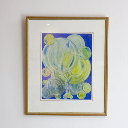 Painting Abstract Bubbles - A Hadley - 1969