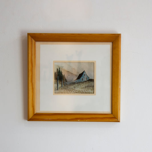 Little house on the prairie style house - folk art