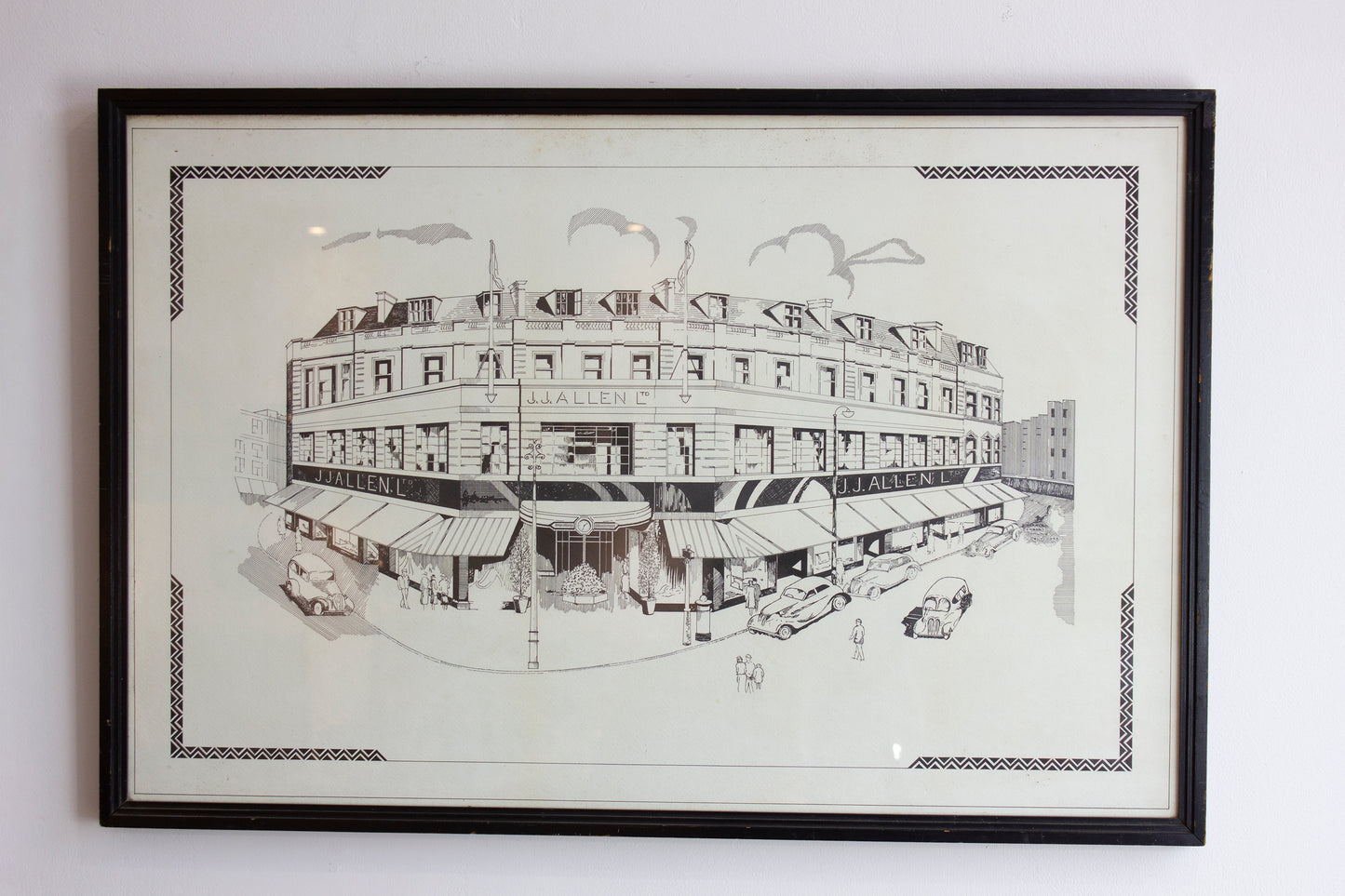 JJ Allen  Department store in Bournemouth Town Centre art deco print 30s