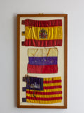Vintage Spanish Flags in Frame - 50s