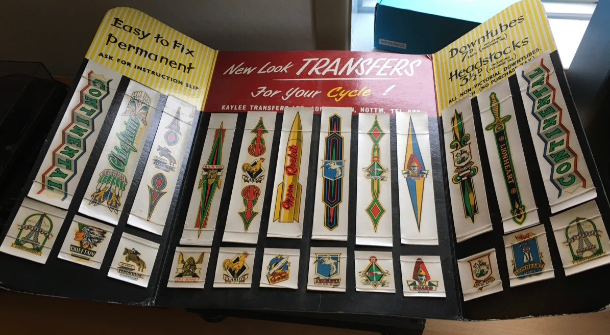 New Old Stock - Bicycle Sticker / Decals Sets (waterslide) 50/60s