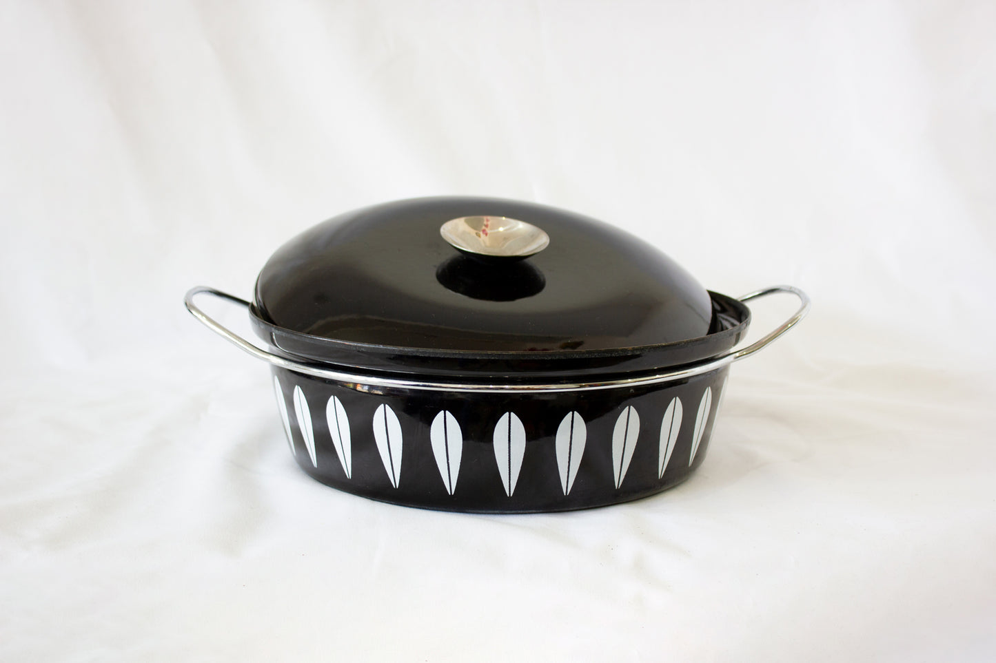 Cathrineholm Pots - NEW OLD STOCK Black / White  Rare WOW