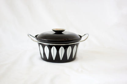 Cathrineholm Pots - NEW OLD STOCK Black / White  Rare WOW