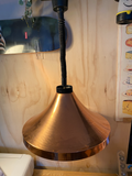 Mid Century Copper Rise and Fall  Ceiling Lamp  60s / 70s