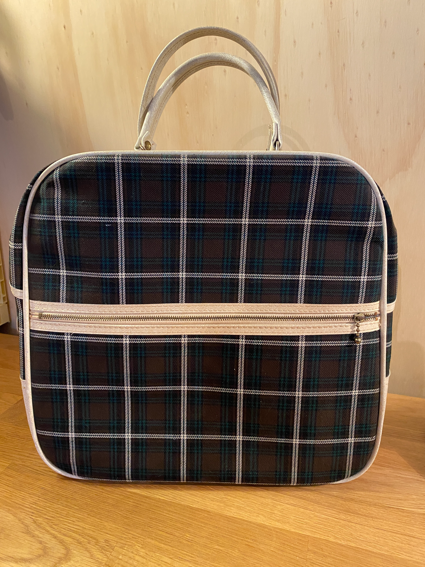 60s  MOD Tartan Bag  - Fab