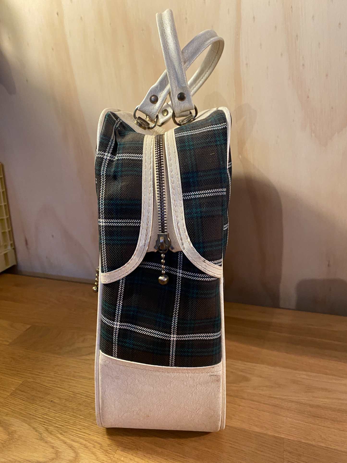 60s  MOD Tartan Bag  - Fab