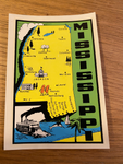 Vintage American waterslide  travel sticker - Mississippi