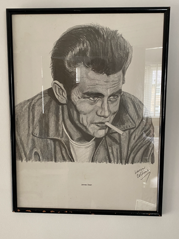 Large James Dean Pencil Drawing by Lance Collins