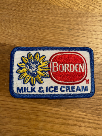 Vintage Borden Milk and Ice Cream sew on Patch  - USA