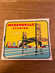 Vintage American waterslide  travel sticker - Jacksonville Florida