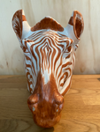 Mid Century Modern Planter Italian Majolica Zebra -   FORNASETTI ERA ITALY