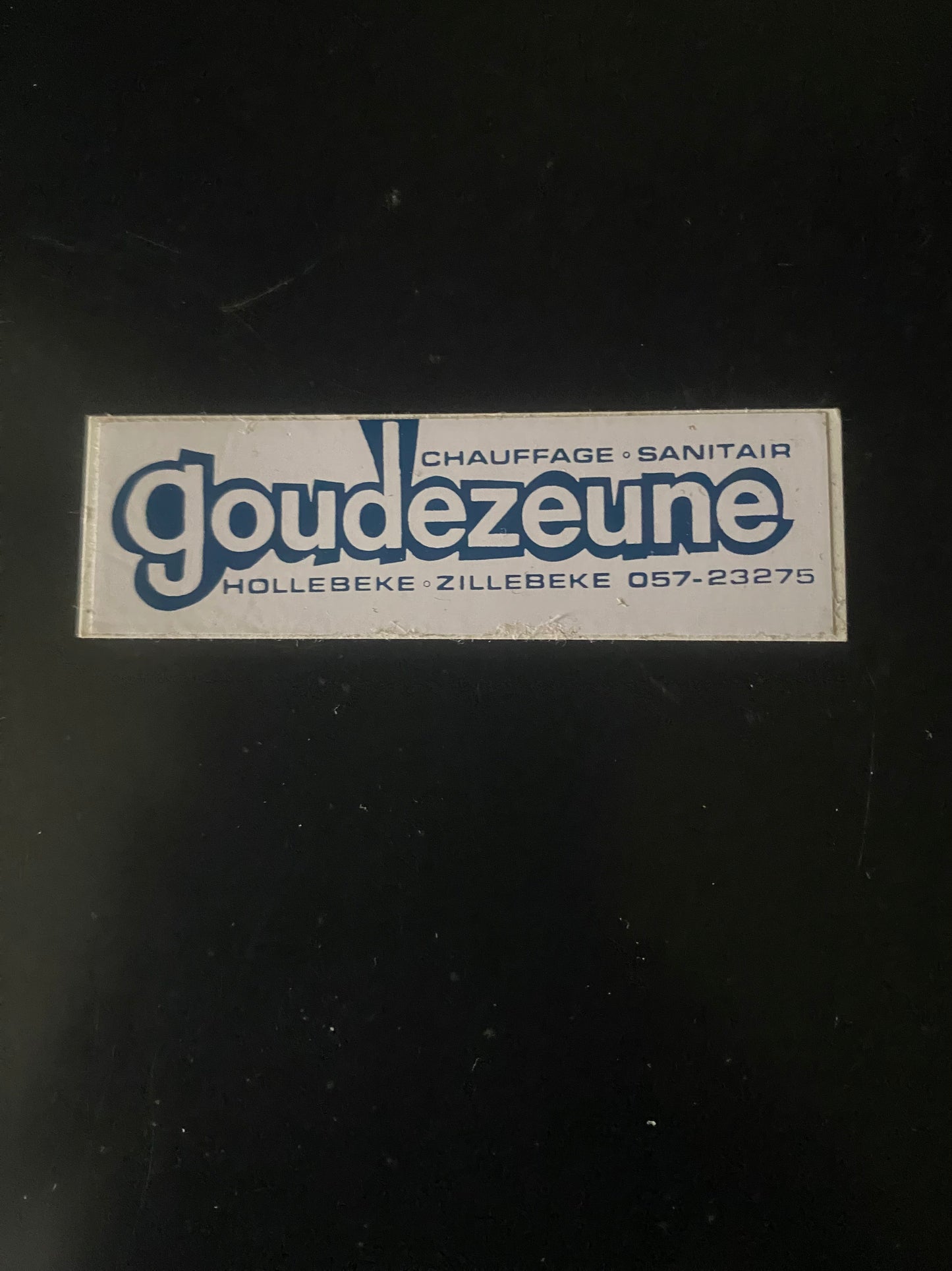 Belgium Flemish Sticker goudezeune Chauffage Sanitair Hollenbeke Zillebeke
