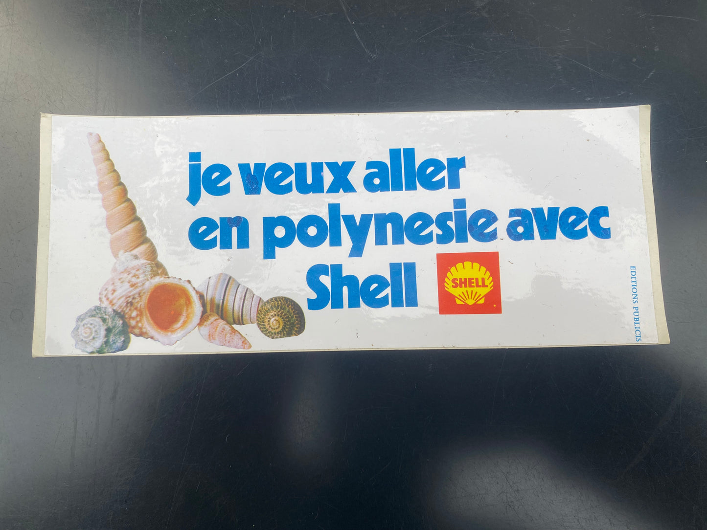 Flemish Belgium Sticker je veux aller en polynesie avec Shell