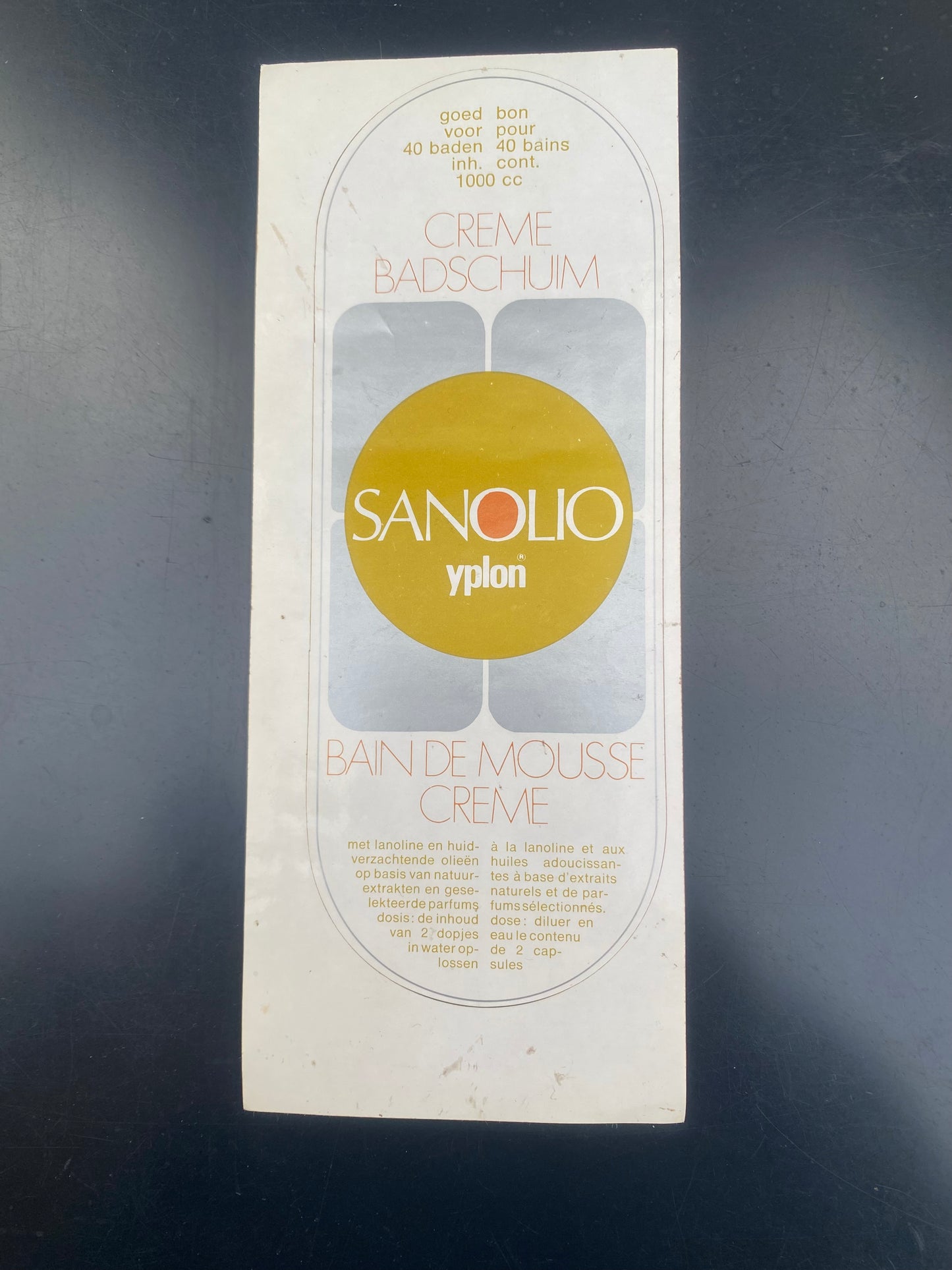Flemish Belgium Sticker SANOLIO yplon CREME BADSCHUIM BAIN DE MOUSSE CREME