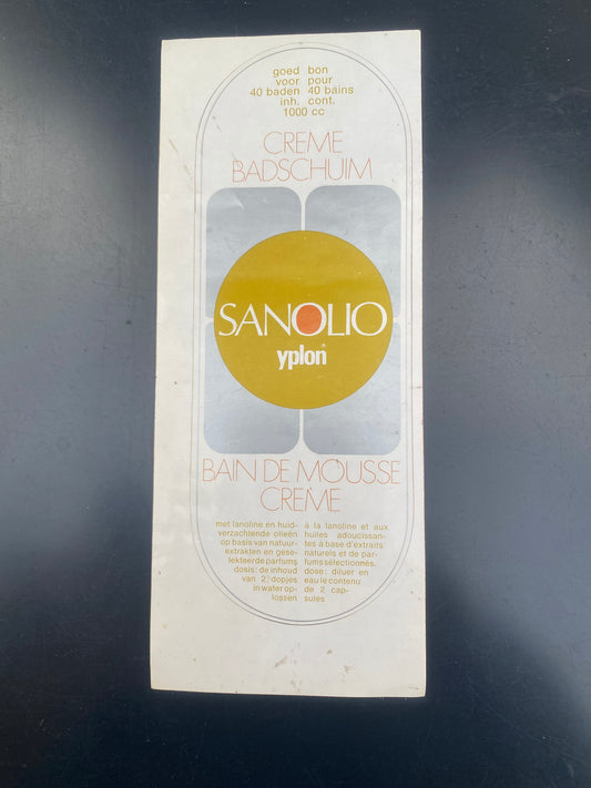 Flemish Belgium Sticker SANOLIO yplon CREME BADSCHUIM BAIN DE MOUSSE CREME