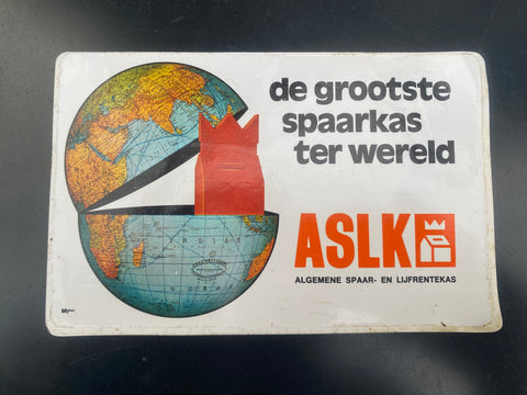 Flemish Belgium Sticker ASLK  ALGEMERE SPAAR EN LIJFRENTEKAS de grootste spaarkas ter wereld