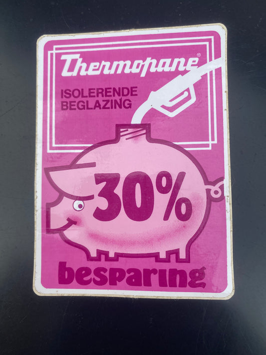Flemish Belgium Sticker Thermopane ISOLERENDE BEGLAZING besparing