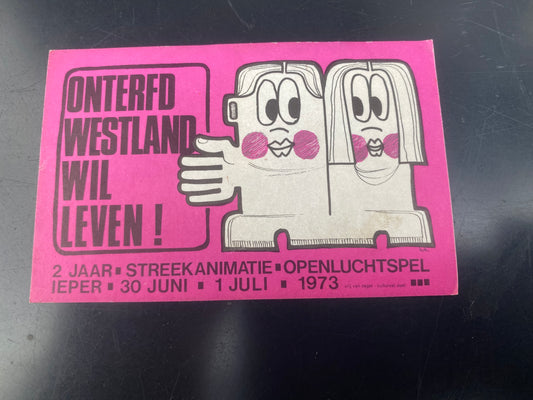 Flemish Belgium Sticker ONTERFD WESTLAND WIL LEVEN