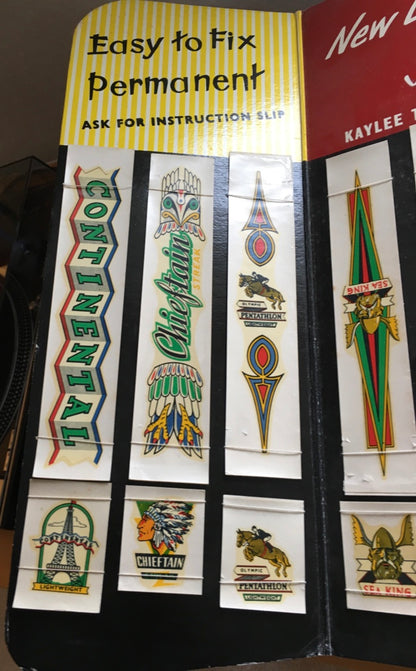 New Old Stock - Bicycle Sticker / Decals Sets (waterslide) 50/60s